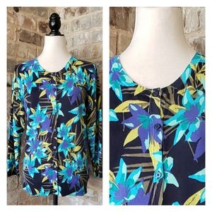 Merona Tropical Print Cardigan
